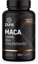 PURE Maca Extract - 100 vegan capsules - 2500mg - superfood