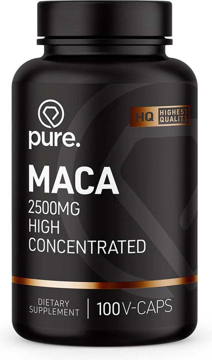Goedkoopste Pure. Maca Extract - 100 vegan capsules - 2500mg - superfood