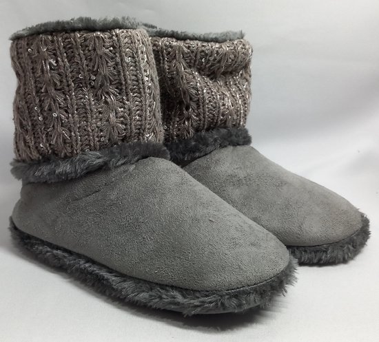 BLULOO Winter Hausschuhe Cartoon-Hausschuhe Süße Koala Form Heimatwäsche Schuhe Frau Mädchen Warmer Winter In Den Innenschuhen Flach Lässiger Boden Nicht rutschfest-Grau B-35