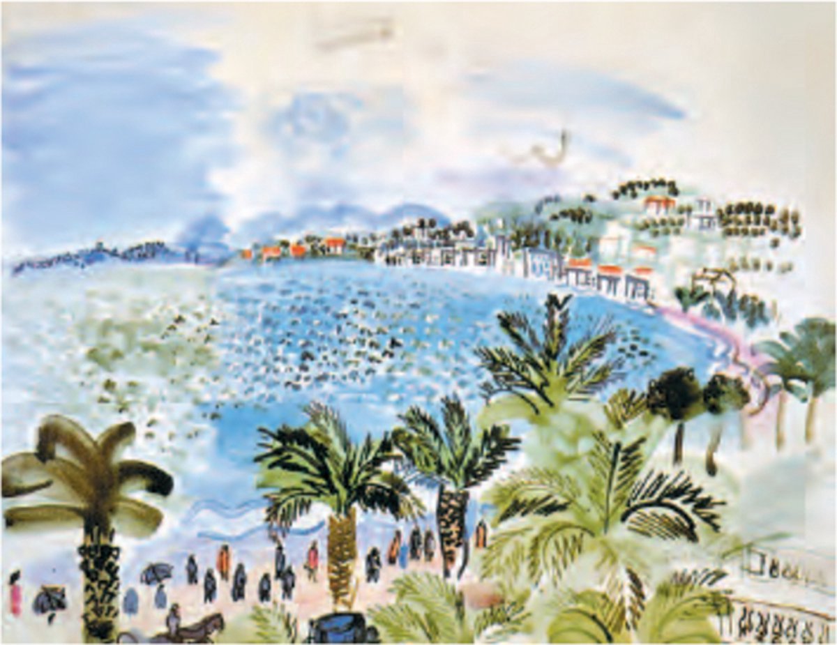Catch Projecten Raoul Dufy - Promenade in Nice - Kunstposter - 60x80 cm Multicolor