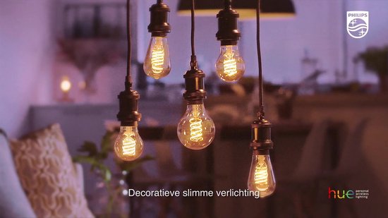 Philips Hue Filament - LED lamp - E14 fitting - bevat 1 lamp - aanpasbaar wit licht - kaarsvorm - vintage look - slimme verlichting
