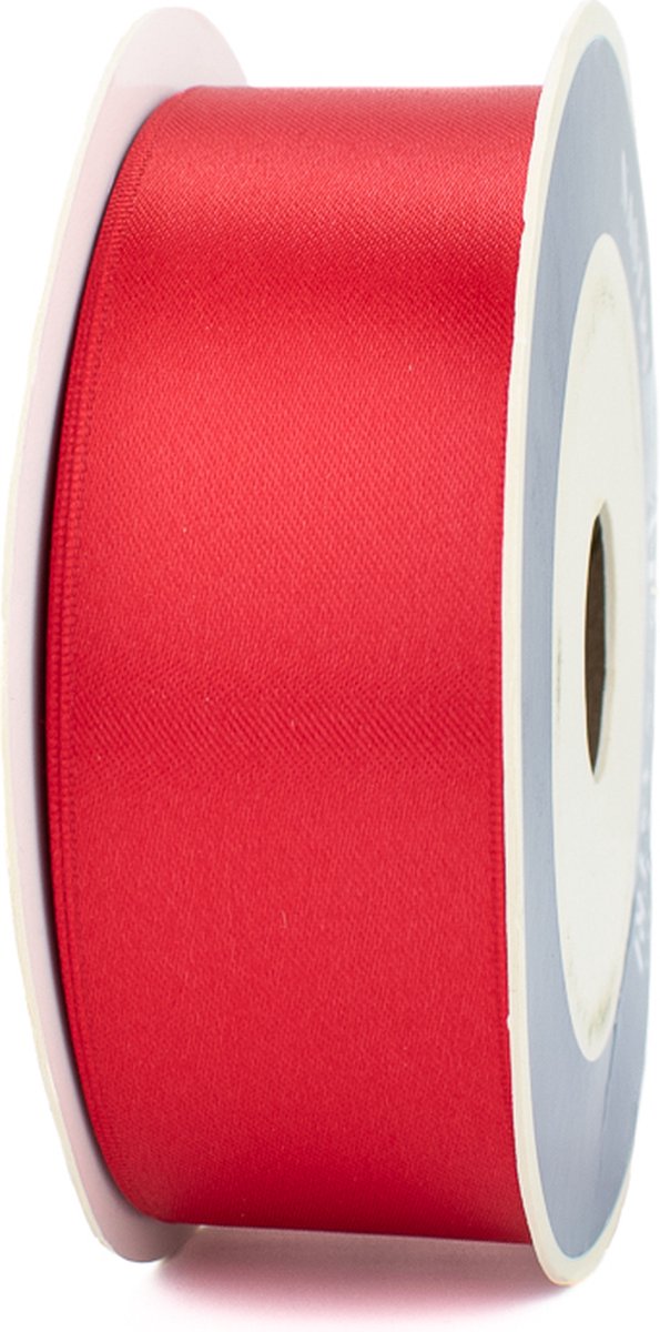 Satijnlint - rood cadeaulint van satijn - 40 mm - Rol van 25 meter