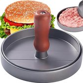 Burgerpers van gegoten aluminium voor heerlijke hamburgers met antiaanbaklaag, hamburgerpers, burgerpers voor gelijkmatige, BBQ, cheeseburgers, groenteburgers, veganistische burgerpers