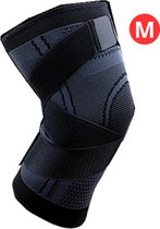 Livano Kniebrace - Sportbrace Knie - Knee Sleeves - Knee Sleeves Powerlifting - Compressie Knie Brace - Knee Wraps - Knee Support - Dames - Heren - Zwart - Maat M