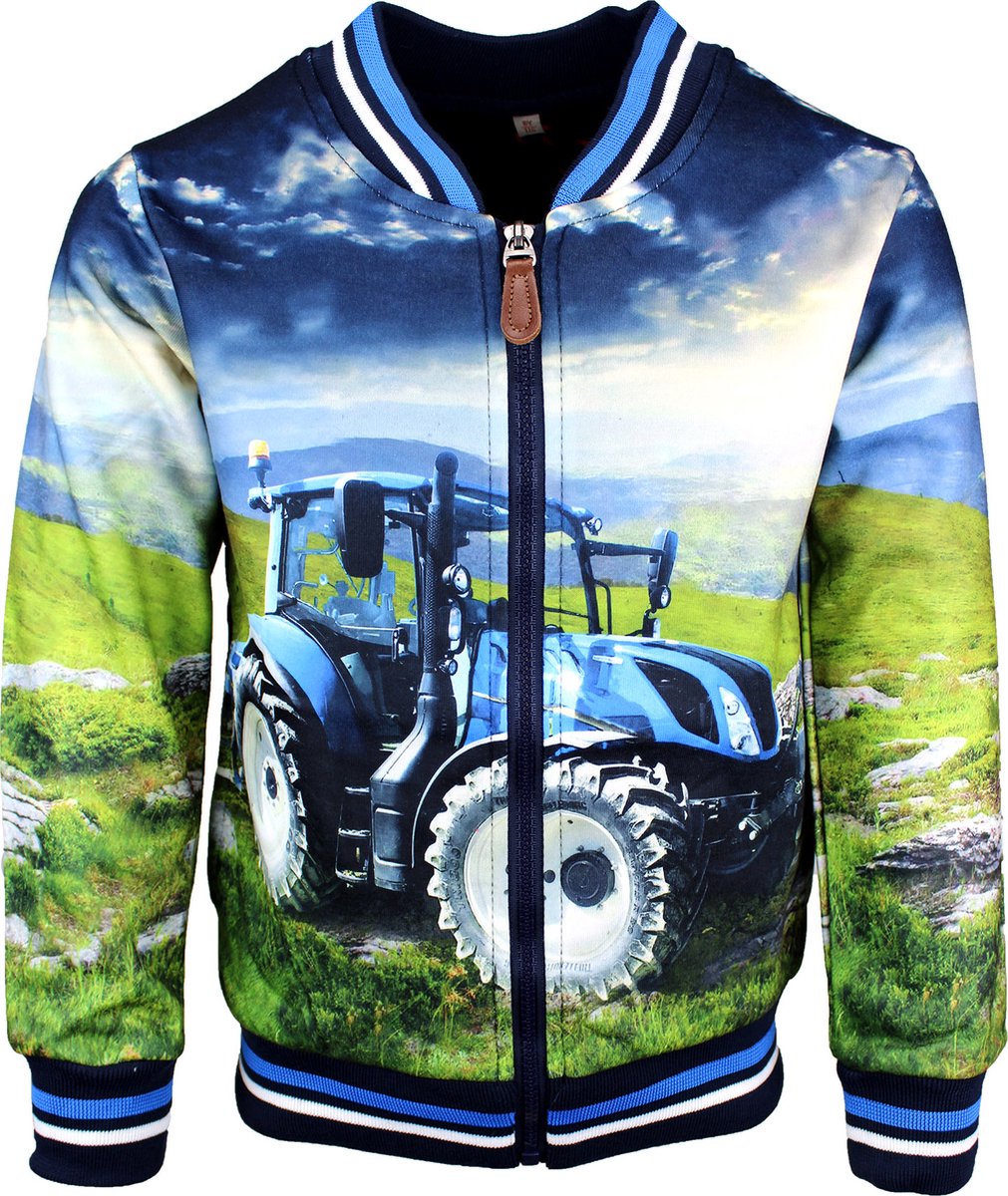 S&C Bombervestje Tractor blauw Kids & Kind Jongens Blauw - Maat: 98/104