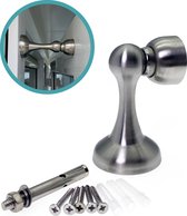 Kierr® Heavy Duty Deurstopper extra sterk - Moderne krachtige Deurvastzetter - Deuropenhouder Magnetisch - Buiten en Binnen - RVS - Windhaak
