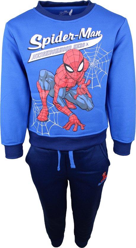 Marvel Joggingpak / Huispak Spiderman blauw Kids & Kind Jongens Blauw - Maat: