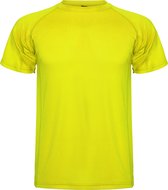 Fluor Geel unisex sportshirt korte mouwen MonteCarlo merk Roly maat 2XL