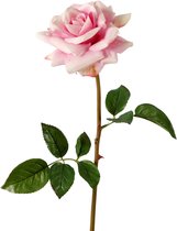 Viv! Home Luxuries Roos - Real Touch - zijden bloem - lila paars - 64cm