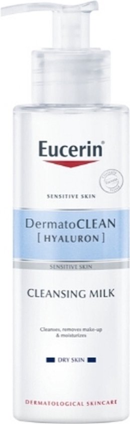 Eucerin Dermato Hyaluron Clean Lait Démaquillant Peaux Sensibles Sèches  200Ml