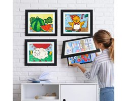 Kindertekeningen lijstje-ZWART-2 stuks-Hangend en Staand-GRATIS ...