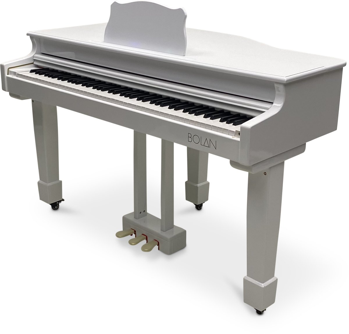Bolan GP-1 digitale vleugel wit hoogglans - babyvleugel - elektrische piano 88 toetsen - gewogen toetsen - bluetooth verbinden met mp3 en midi