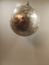 Kerstbal XL - onbreekbaar - zilver - 14 cm