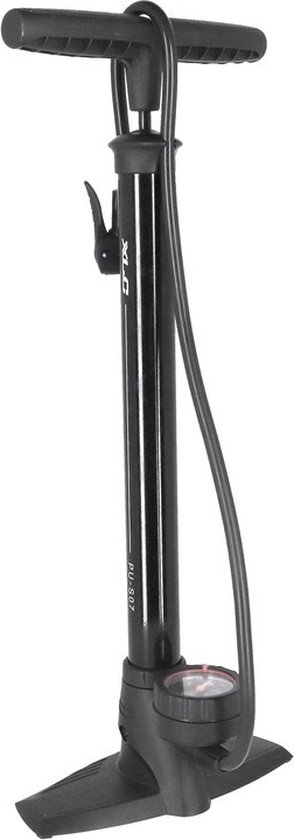XLC PU-S04 Delta Fietspomp - Staal/PVC - Vloerpomp met Manometer - Zwart