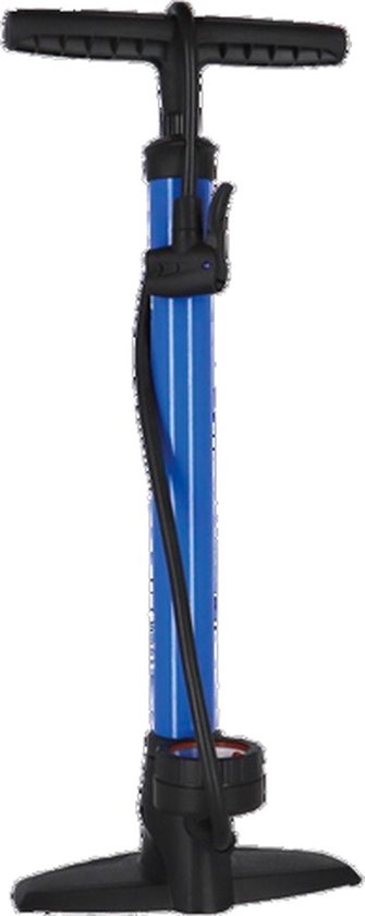 XLC PU-S04 Delta Fietspomp - Staal/PVC - Vloerpomp met Manometer - Blauw