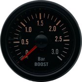 Boost / Turbodruk 3 Bar meter Zwart 12V VD series