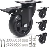 Heavy Duty Casters / Trolley Wheels for Furniture - Rubber Heavy Duty Wheels - Heavy Duty Castors / Transport Wheels - 600 KG