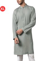 Vêtements islamiques Livano - Djellaba Hommes - Vêtements musulmans - Caftan homme arabe - Alhamdulillah - Gris clair XL