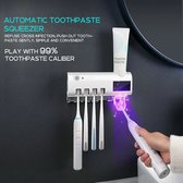 Porte-brosse à dents de désinfection intelligente, stérilisateur UV, étagère sans perforation, dentifrice à compression automatique, boîte de rangement pour séchage