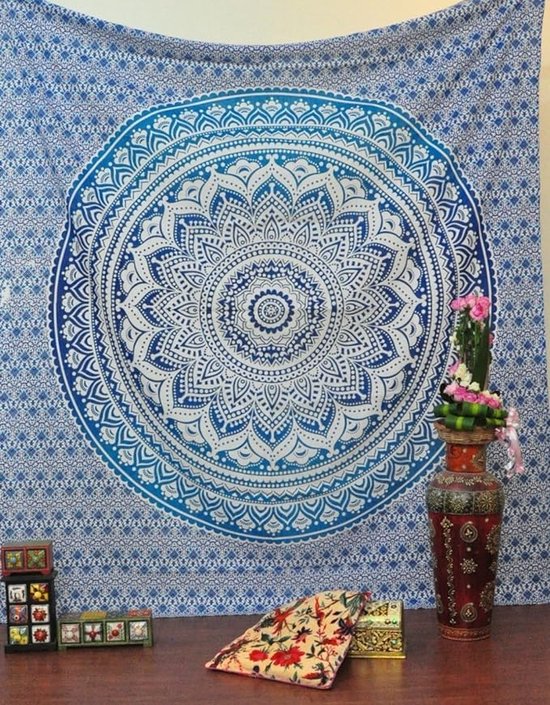 Daesar Wandtapijten polyester vintage rond mandala wandkleed 200x150cm