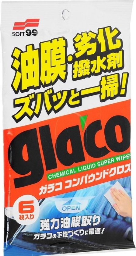 Soft99 Glaco Glass Cleaning Wipe Anti Fog (glasreiniger En Anti Condens) 10 Stuks