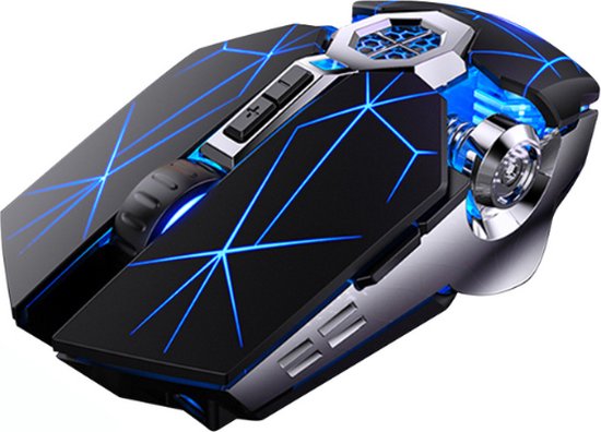 Draadloze Gaming Muis - Oplaadbaar - 1600 DPI - Game Muis - Draadloos - Zwart