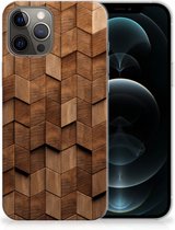 Bumper Hoesje Geschikt voor iPhone12 Pro Max Wooden Cubes