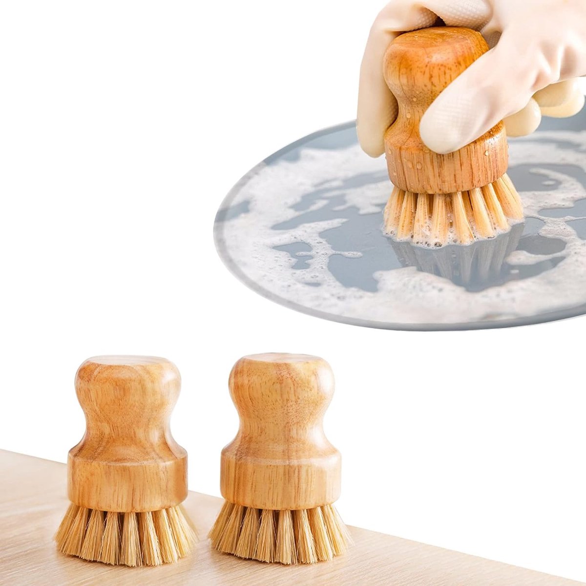 Goedkoopste Afwasborstel, schuurborstel, handborstel, reinigingsborstel, vaatborstel, borstel voor het reinigen van potten, potten en groenten, 2 stuks