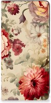 Smart Cover geschikt voor Samsung Galaxy A21s Bloemen