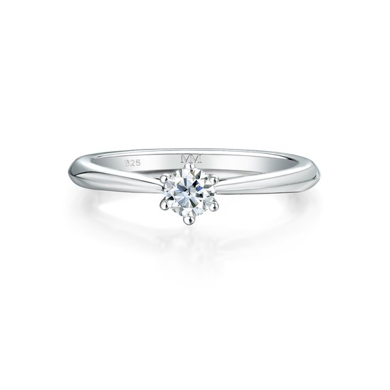 Ella - Bague de fiançailles solitaire moissanite en argent - 0,3 carat