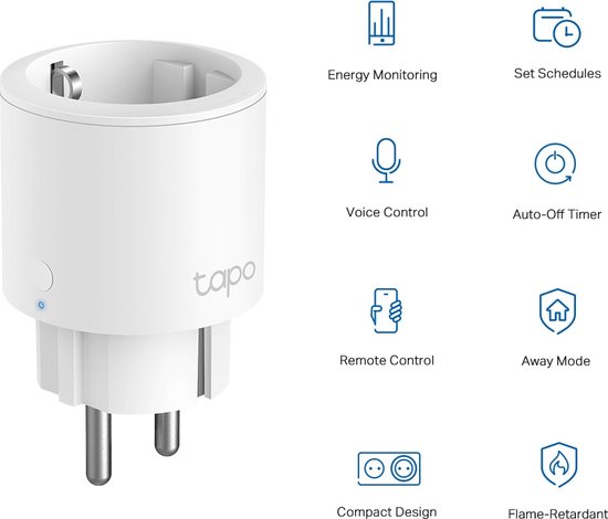 Tapo P115 -Slimme Stekker 4 pak - Smart Plug - Wifi Stopcontact - Energiebewaking - Mini