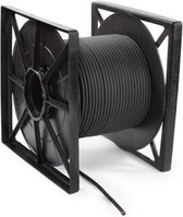 HQ-Power Luidsprekerkabel, OFC, 2 x 2.50 mm², 100 m, zwart, soepele rubberen mantel, perfect voor geluidsoverdracht