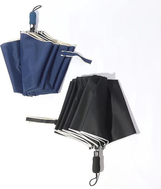 Opvouwbare paraplu, Stevig en Windproof - 2-delig metalen stok en frame