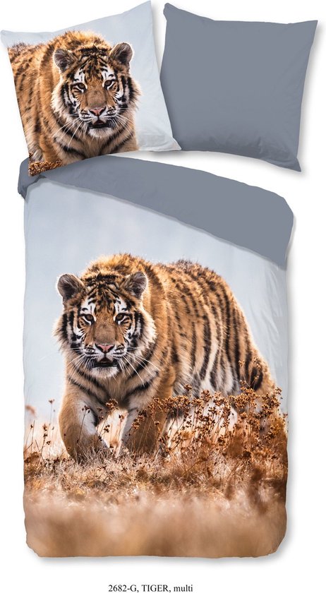 Good Morning Dekbedovertrek "tijger" - Multi - (240x200/220 cm) - Katoen