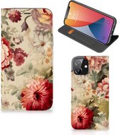 Smart Cover Geschikt voor iPhone 12 | Geschikt voor iPhone 12 Pro Bloemen