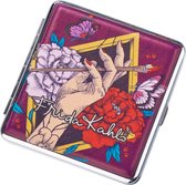 Sigarettendoosje Frida Kahlo - Rood&Paars Metaal - 20 Sigaretten - Officieel gelicentieerd - Luxe Sigarettenhouder - Hoge kwaliteit