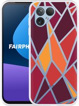 Cazy Hoesje geschikt voor Fairphone 5 Colorful Triangles