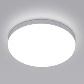 Goeco plafondlamp - 25cm - Medium - LED - ronde - 32W - 2958LM - IP54 - 6500K koel wit - voor badkamer slaapkamer keuken woonkamer balkon