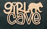 Deurbord - Girl Cave - Kinderkamer - Decoratie - 20x30cm