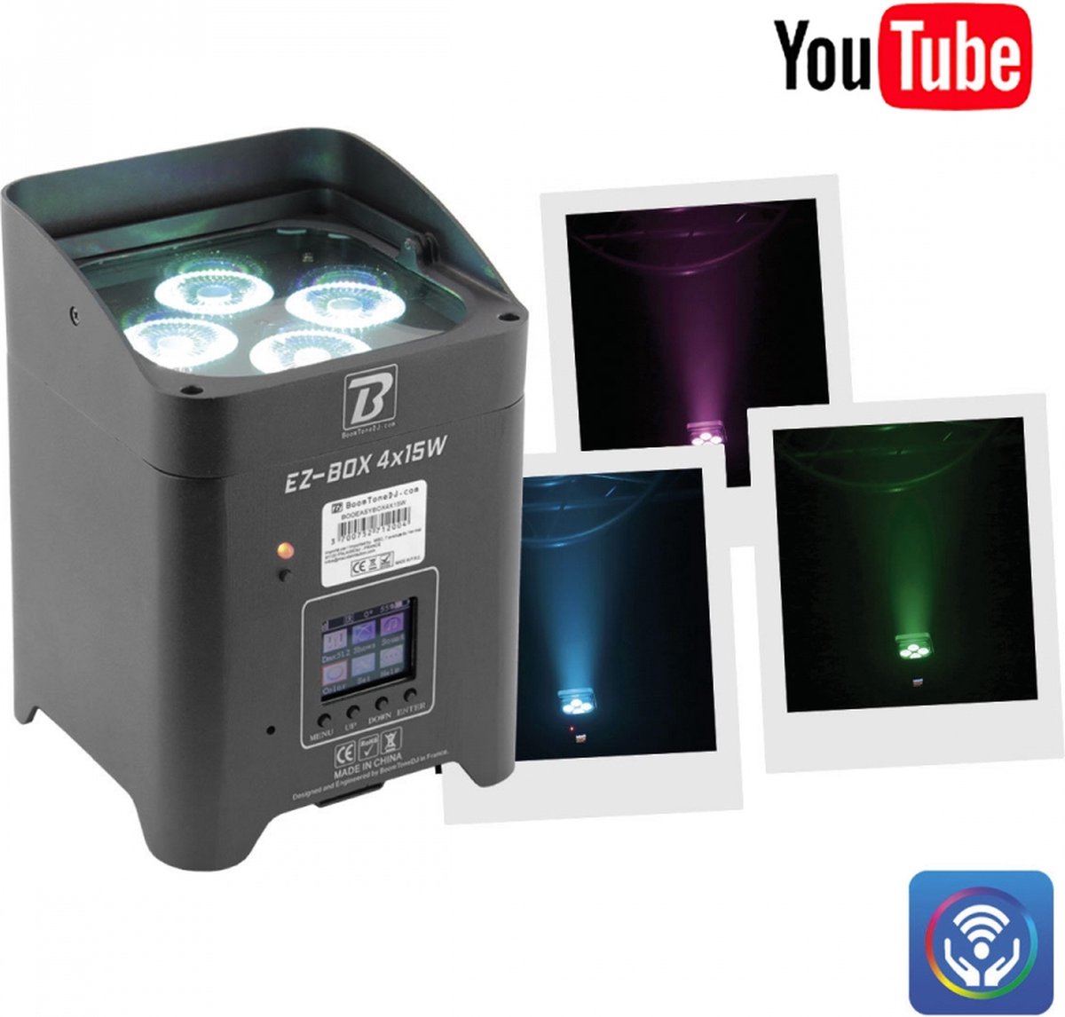 Boomtone DJ EZ-BOX 4x15W uplight projector