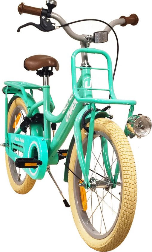 Kinderfiets Kiddie FunGirl met voordrager 18'' Turquoise van Kinder — afbeelding 2