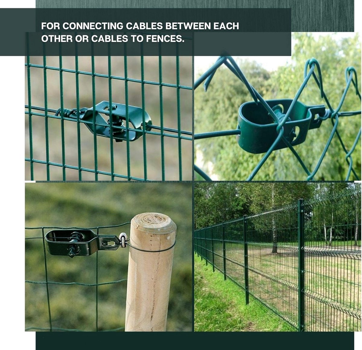 Tendeur Grillage, Tendeur De Clôture, Tendeur Cable, Tendeurs à Fil Barbelé, Tendeur Fil A Linge, Kit De Connecteurs Tendeur De Corde Pour Fil De Fer Grillage Cloture Cable, 5 Pièces