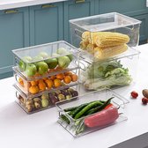 Boîte de rangement étroite transparente pour réfrigérateur