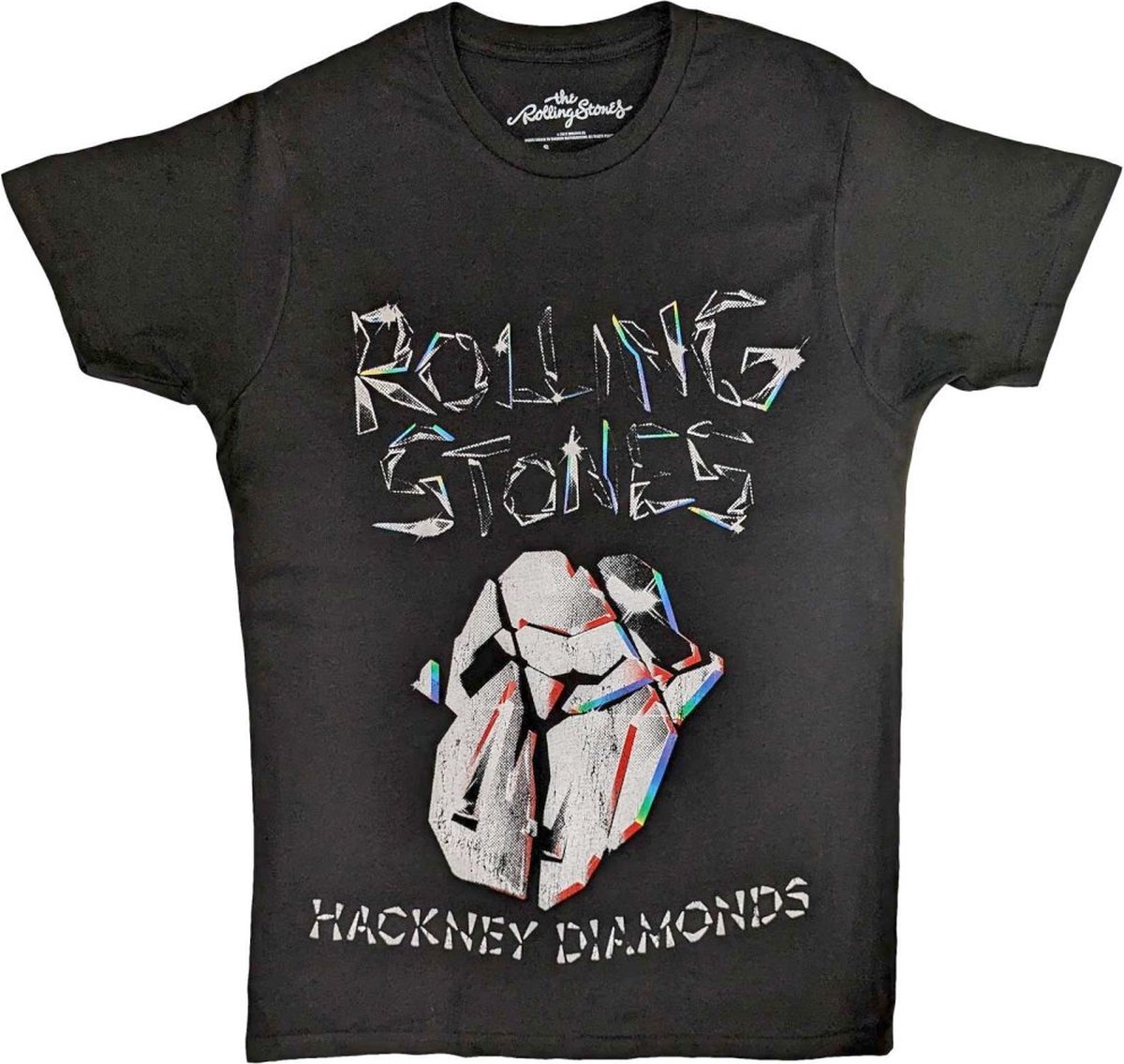 The Rolling Stones - Hackney Diamonds Faded Logo Heren T-shirt - 2XL - Zwart