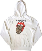 The Rolling Stones - Leopard Tongue Hoodie/trui - L - Wit