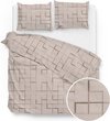 Zohome Nojiz Dekbedovertrek - Eenpersoons - Flanel - 140x200-220cm - Natural