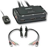Lindy - HDMI KVM Switch Compact USB 2.0 Audio 2 Port