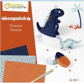 Avenue Mandarine Decopatch Dinosaurus kit creatieve 8-delige set