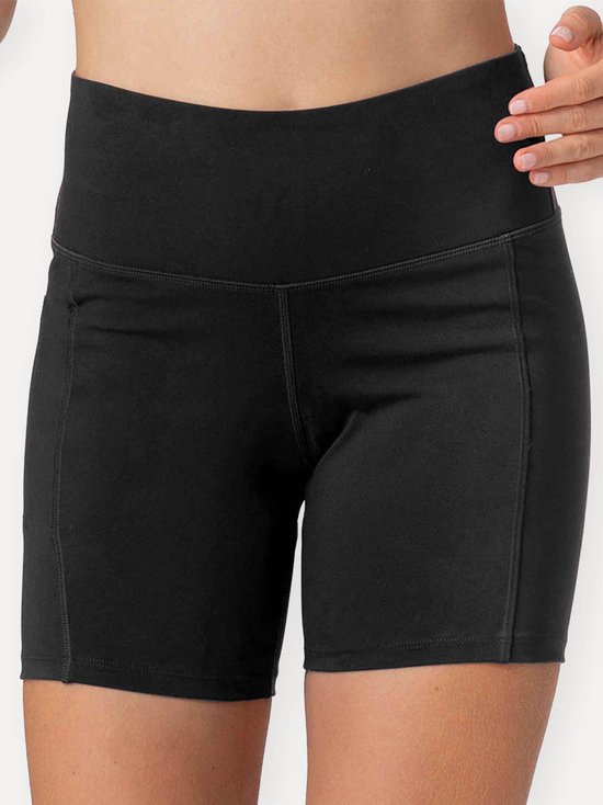 Dancer Dancewear® Hotpants dames | Bikepants zwart Viscose | Kort strak broekje | Dans en sport | ‘Hot bike pants’ | Maat 42 | Maat XL