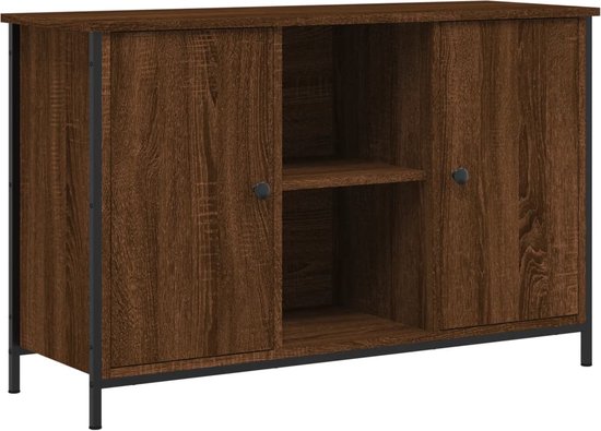 vidaXL-Tv-meubel-100x35x65-cm-bewerkt-hout-bruin-eikenkleur